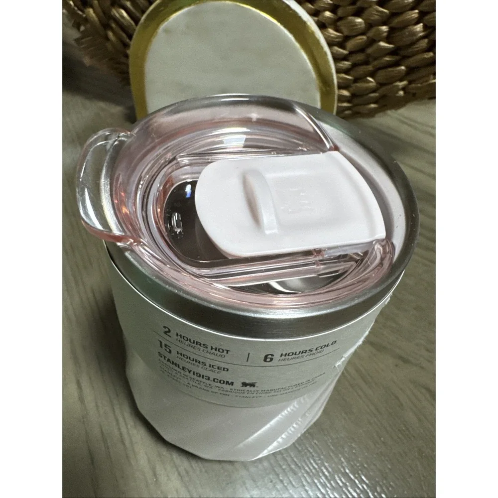 NWT Stanley 11oz Stainless Steel Swirl Wine Tumbler Rose Quartz Gloss Non Slip